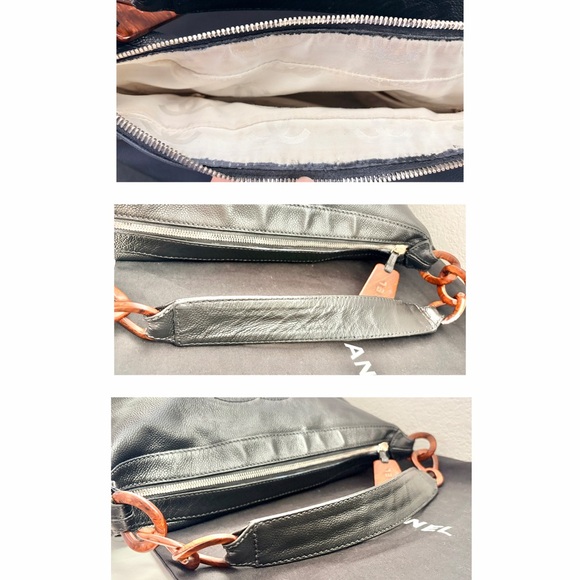 Auth CHANEL Black CC Caviar Large Hobo Bag, 14.9” x 10.2” - Picture 9 of 17